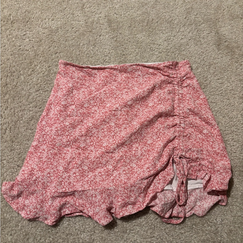 Forever 21 Pink Floral Mini Skirt